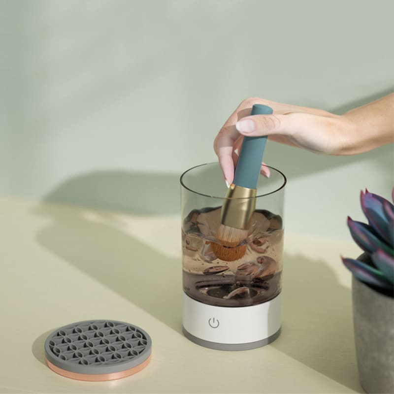 Limpador de Pincéis Elétrico com Tampa de Silicone