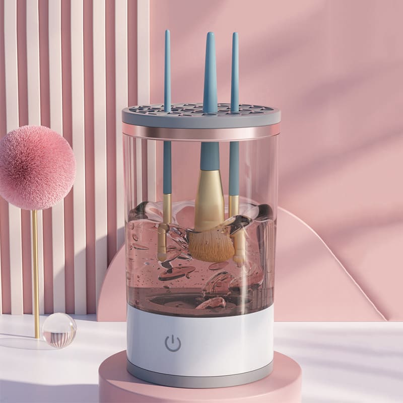 Limpador de Pincéis Elétrico com Tampa de Silicone