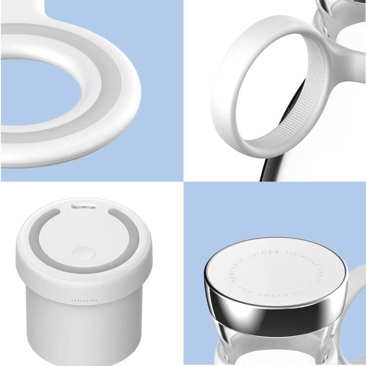 Liquidificador Portátil Sem Fio 350ml Com Base De Carga