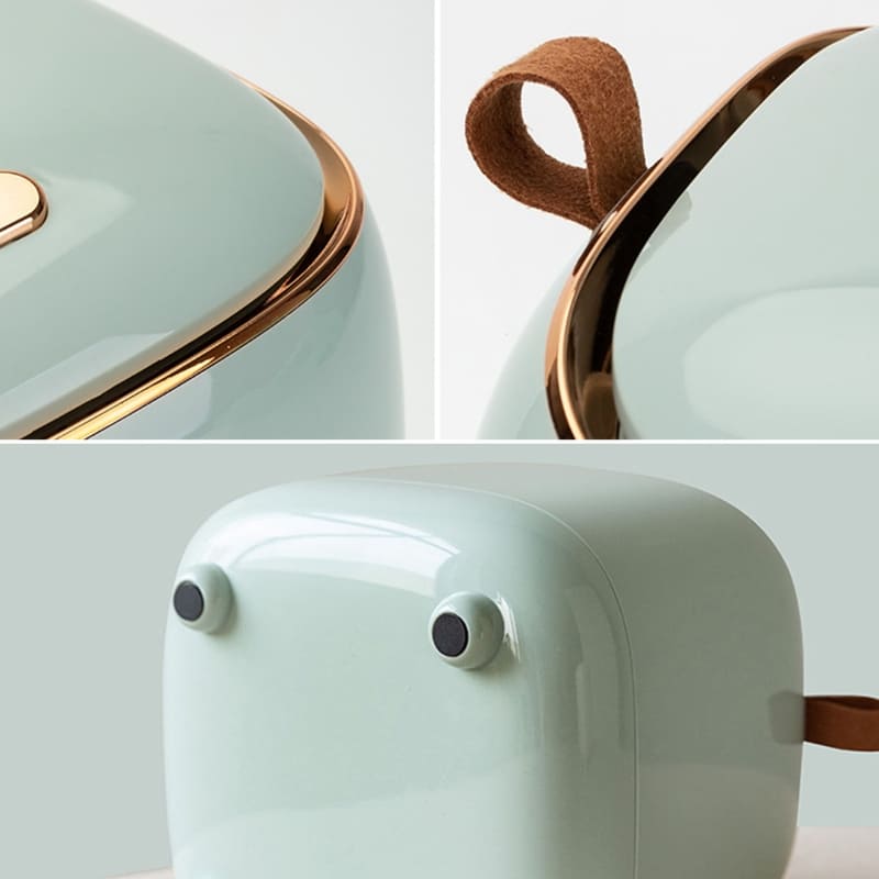 Lixeira de Mesa Decorativa em Metal Resistente Compacta