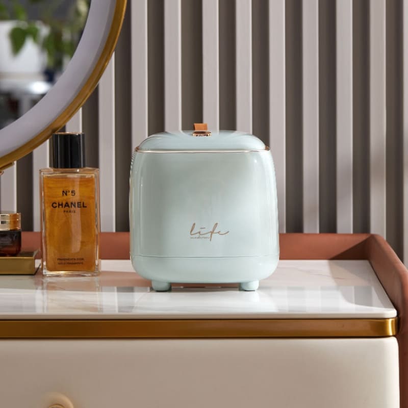 Lixeira de Mesa Decorativa em Metal Resistente Compacta