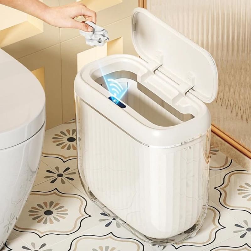 Lixeira Automática em Acrílico com Sensor e Ação Tátil