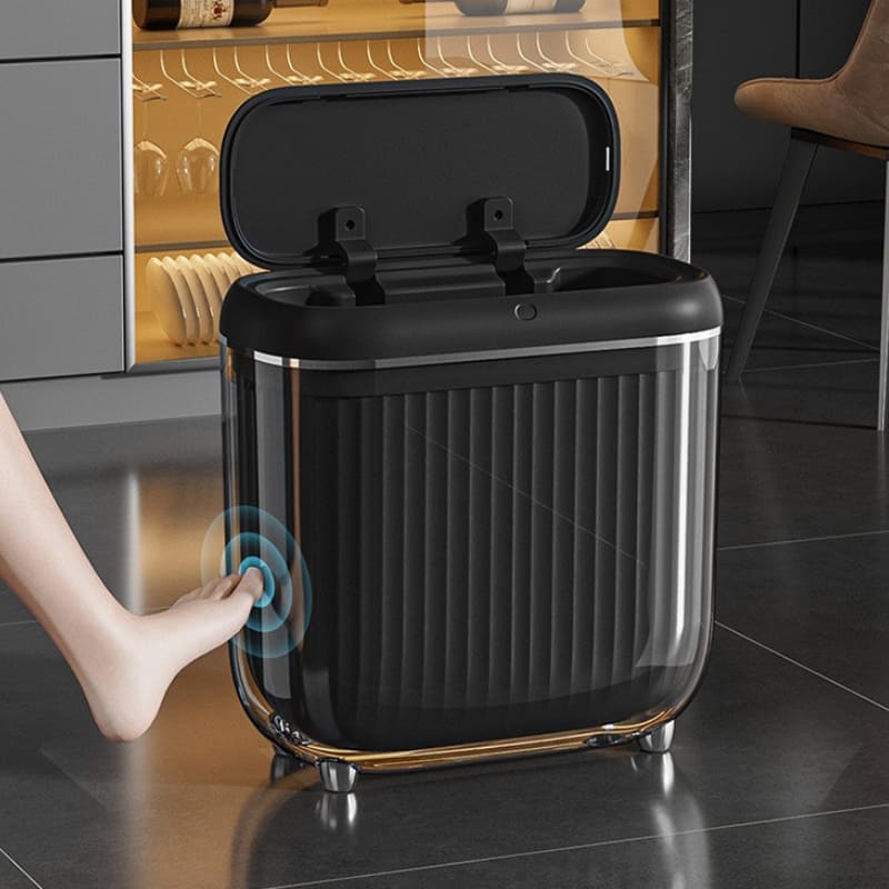 Lixeira Automática em Acrílico com Sensor e Ação Tátil