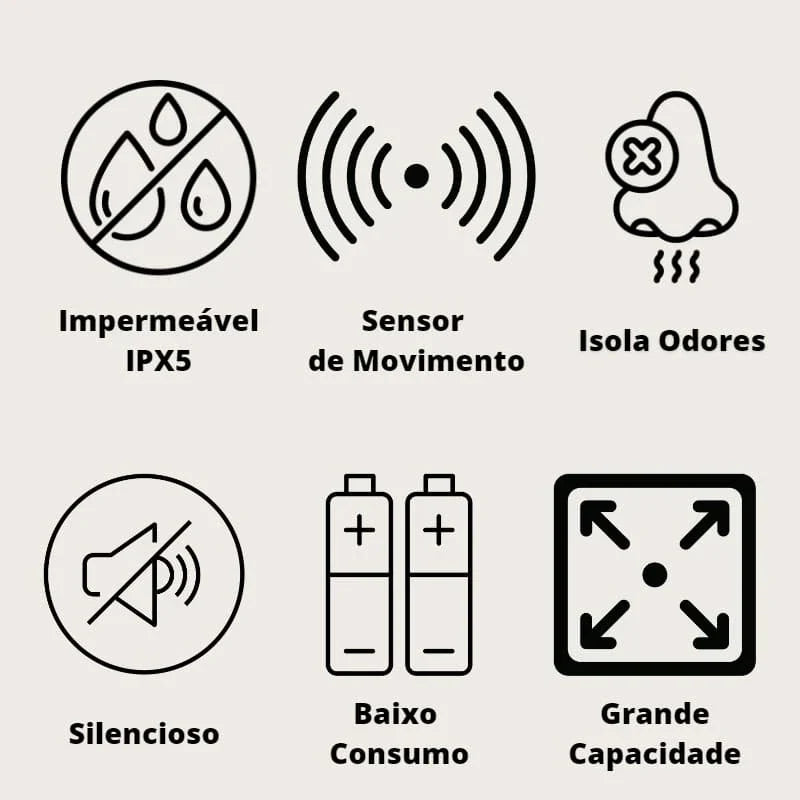 Lixeira Automática com Sensor Colorida para Banheiro