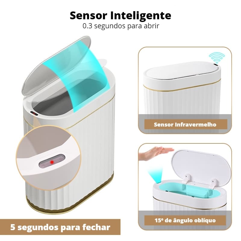 Lixeira Automática com Sensor Inteligente para Banheiro