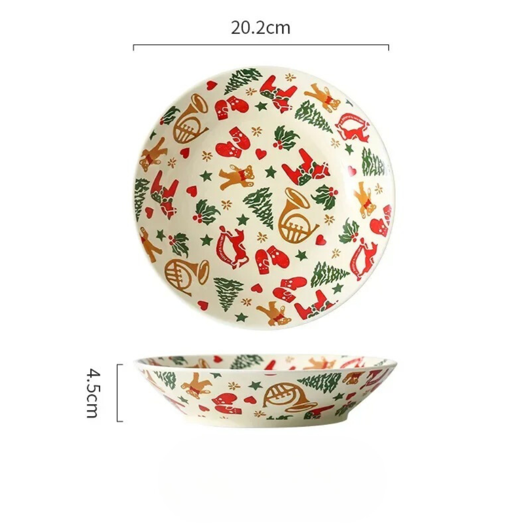 Louças De Cerâmica Natalinas Estilo Retrô Com Bonecos