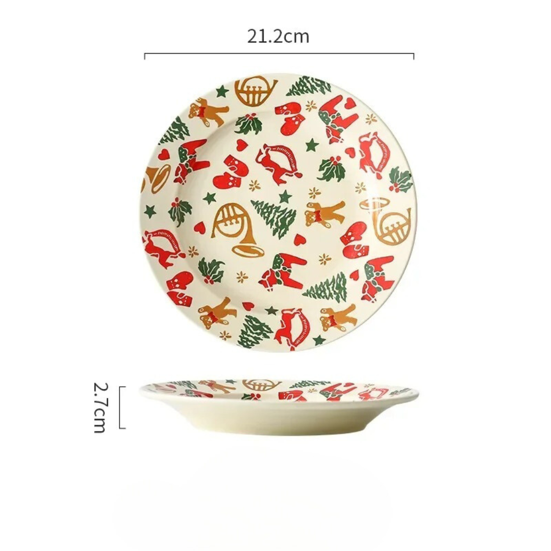 Louças De Cerâmica Natalinas Estilo Retrô Com Bonecos