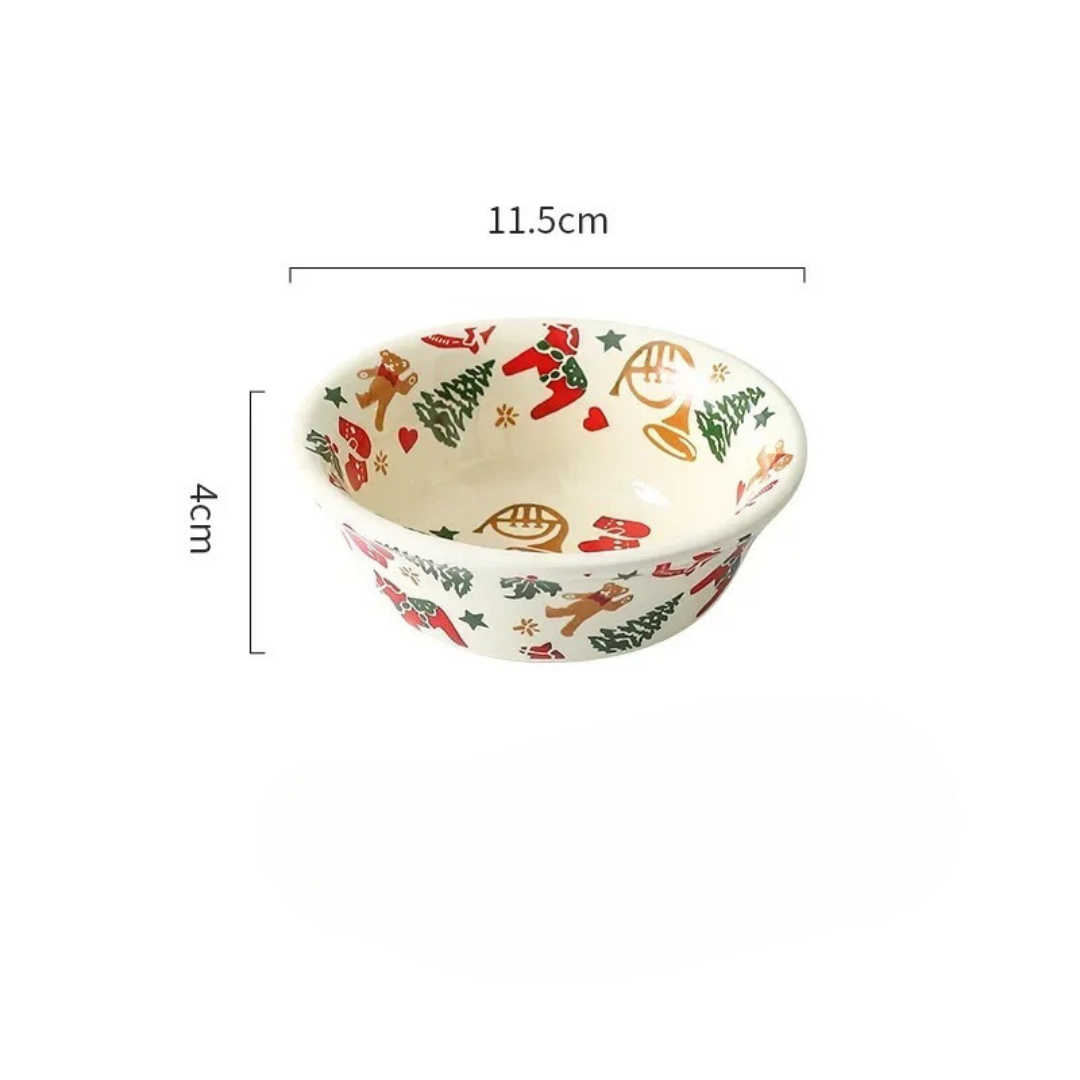 Louças De Cerâmica Natalinas Estilo Retrô Com Bonecos