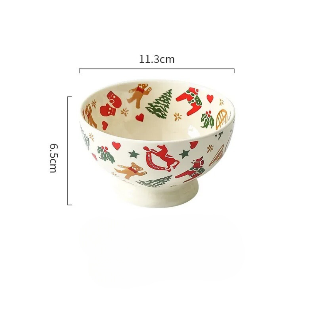 Louças De Cerâmica Natalinas Estilo Retrô Com Bonecos