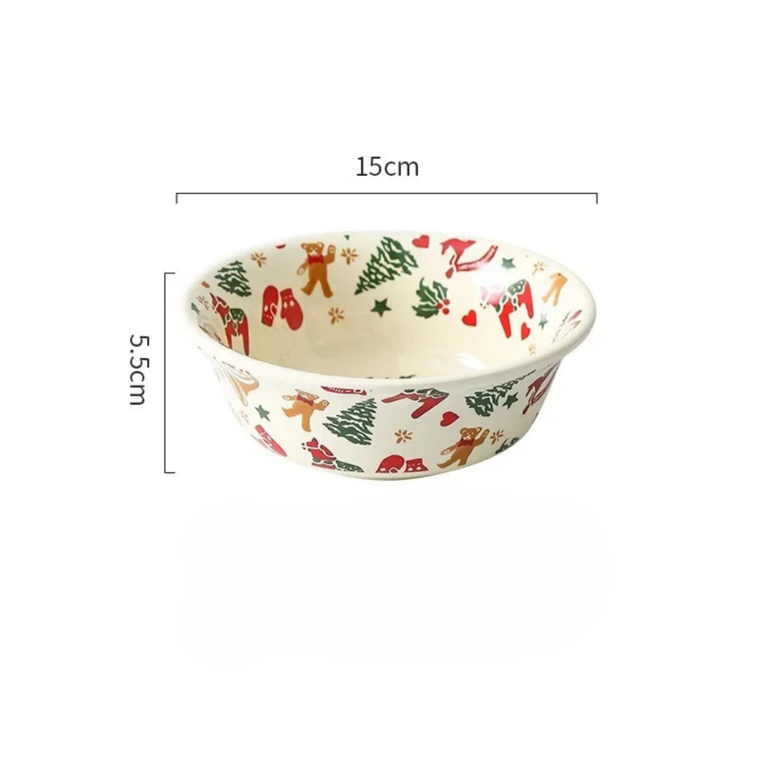 Louças De Cerâmica Natalinas Estilo Retrô Com Bonecos