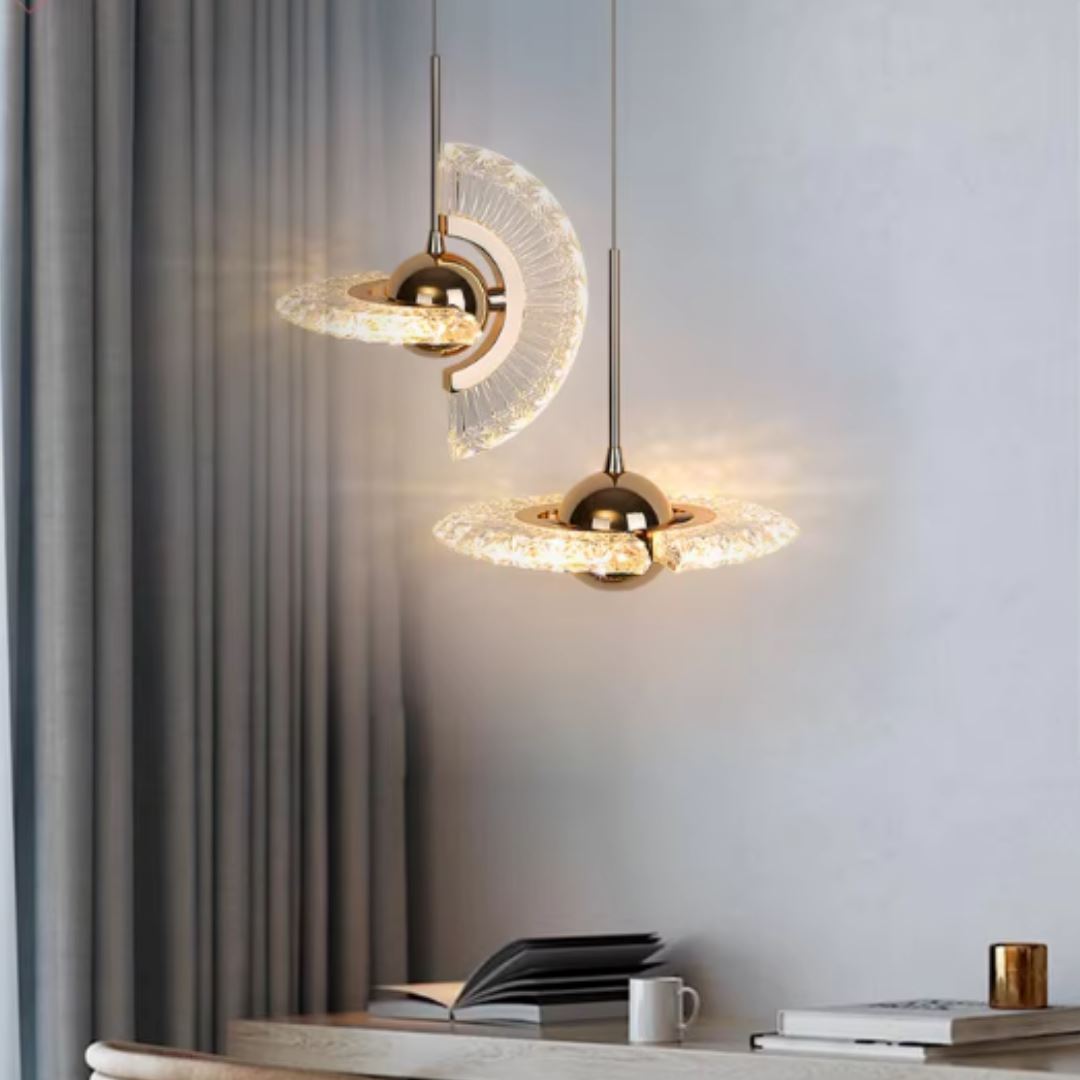 Lustre Pendente LED Nórdico em Metal e Acrílico Sofisticado