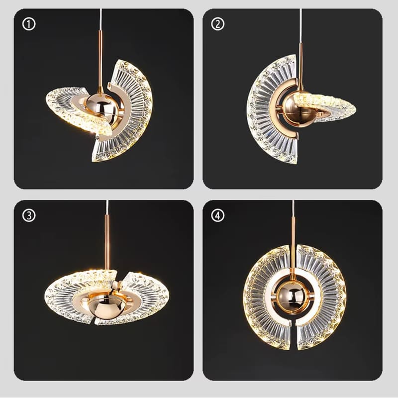 Lustre Pendente LED Nórdico em Metal e Acrílico Sofisticado