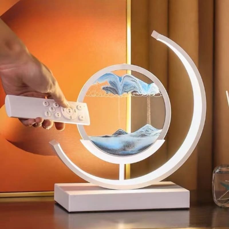 Luminária de Mesa Ampulheta em LED com Imagens Relaxantes