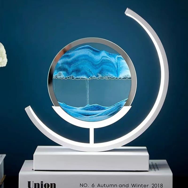 Luminária de Mesa Ampulheta em LED com Imagens Relaxantes