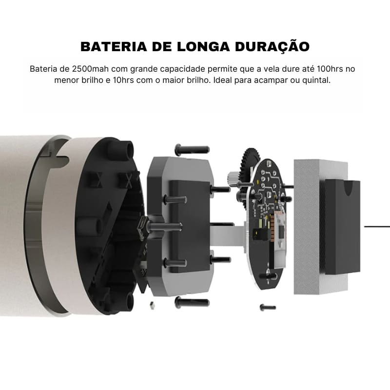 Luminária de Mesa Portátil em Metal com LED Regulável