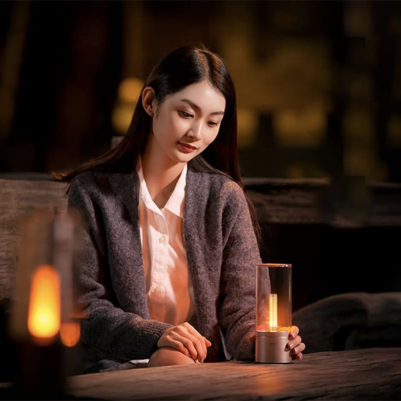 Luminária de Mesa Portátil em Metal com LED Regulável