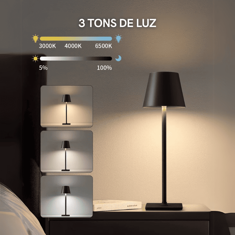 Luminária de Mesa LED Recarregável USB Minimalista Portátil