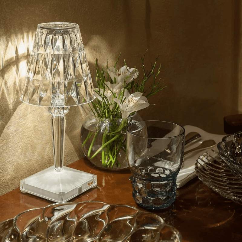 Luminária de Mesa LED Diamante Recarregável Sem Fio