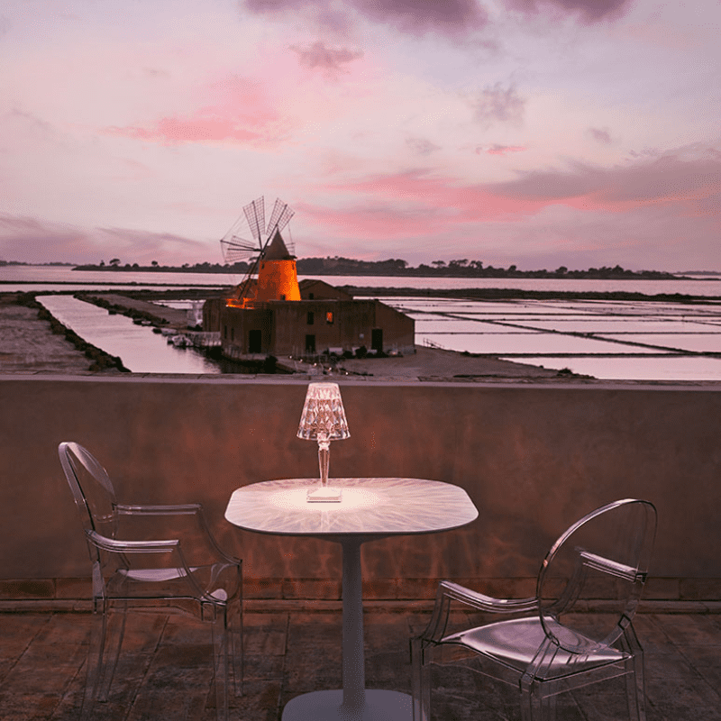 Luminária de Mesa LED Diamante Recarregável Sem Fio