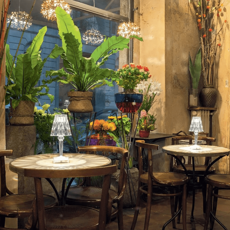 Luminária de Mesa LED Diamante Recarregável Sem Fio