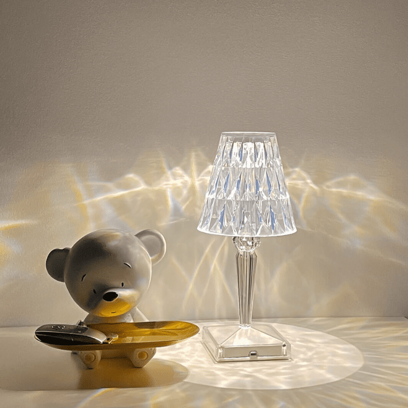 Luminária de Mesa LED Diamante Recarregável Sem Fio