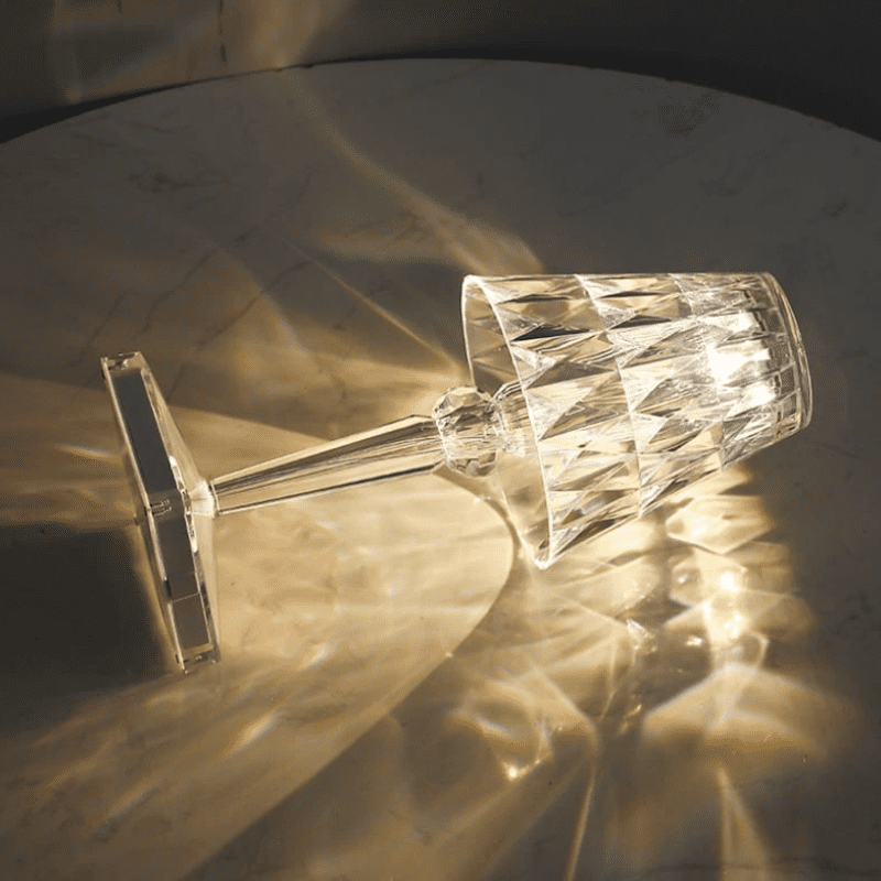 Luminária de Mesa LED Diamante Recarregável Sem Fio