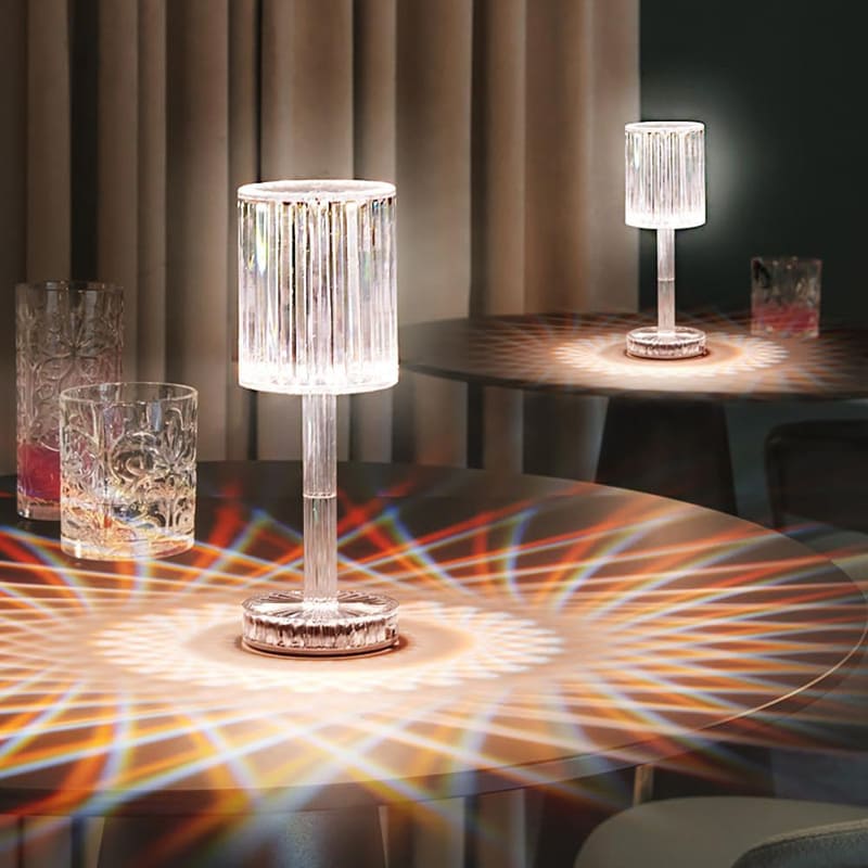 Luminária de Mesa LED Recarregável em Acrílico Sem Fio