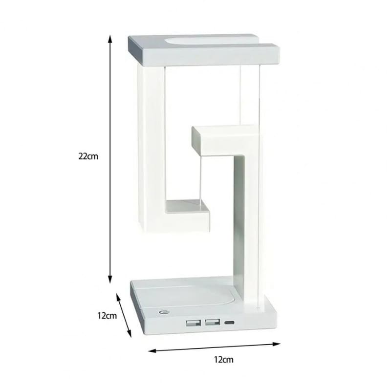 Luminária de Mesa com Carregador de Celular por Indução 3 Níveis