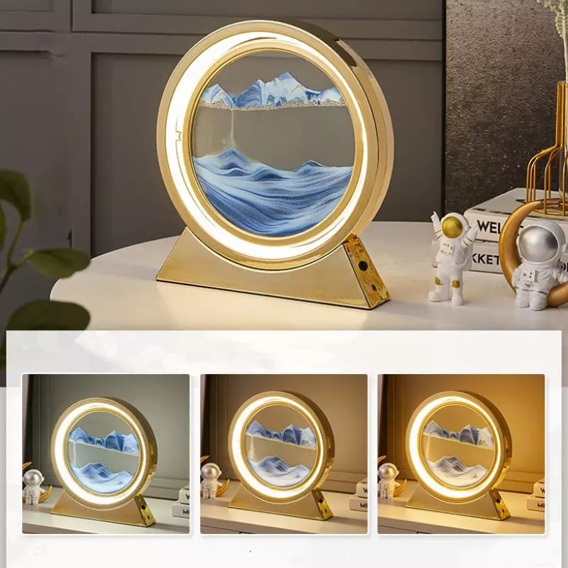 Luminária de Mesa Ampulheta LED Decorativa Minimalista