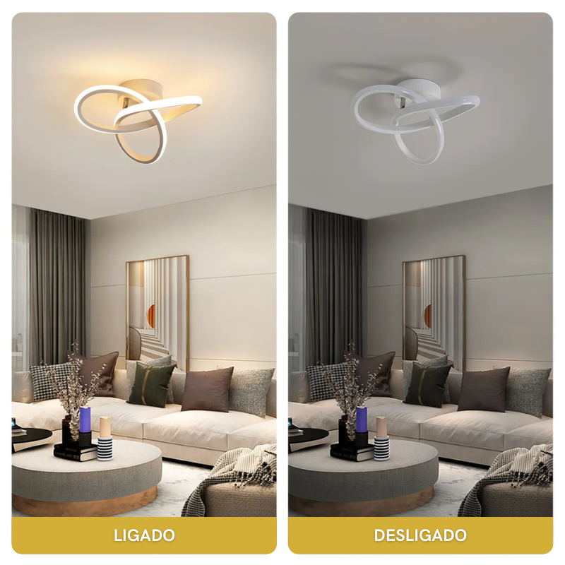Luminária de Teto LED em Alumínio Plafon Minimalista
