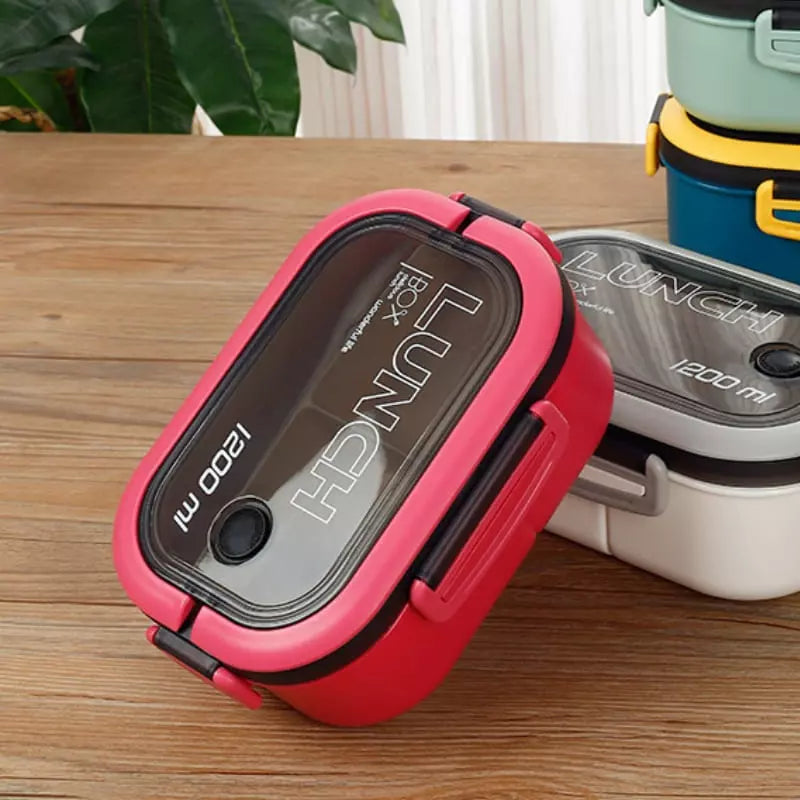 Marmita Térmica Hermética 1200ml 6 Compartimentos 2 Camadas