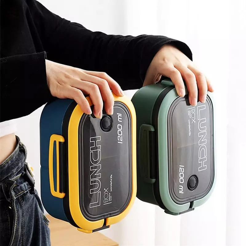 Marmita Térmica Hermética 1200ml 6 Compartimentos 2 Camadas