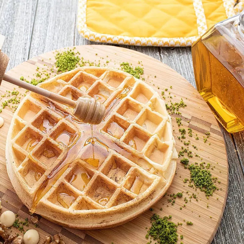 Meleira em Vidro com Tampa de Madeira e Colher