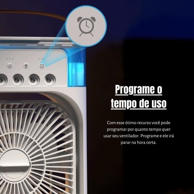 Mini Ar Condicionado Portátil com Ventilador e Umidificador