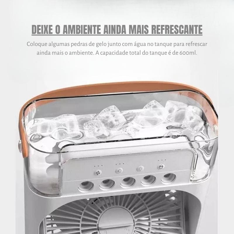 Mini Ar Condicionado Portátil com Ventilador e Umidificador