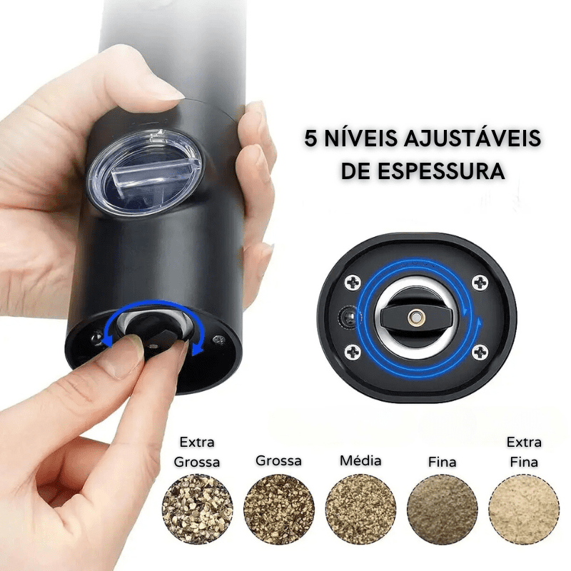 Moedor Elétrico de Pimenta com Cerâmica Interna