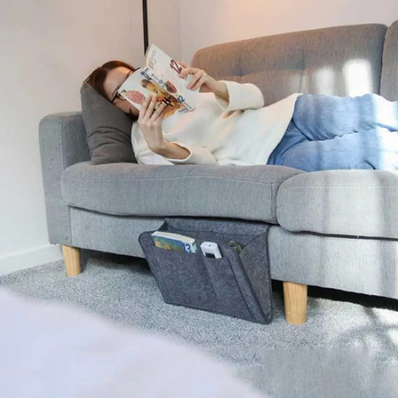 Organizador Lateral Para Sofá e Cama Resistente com Bolsos