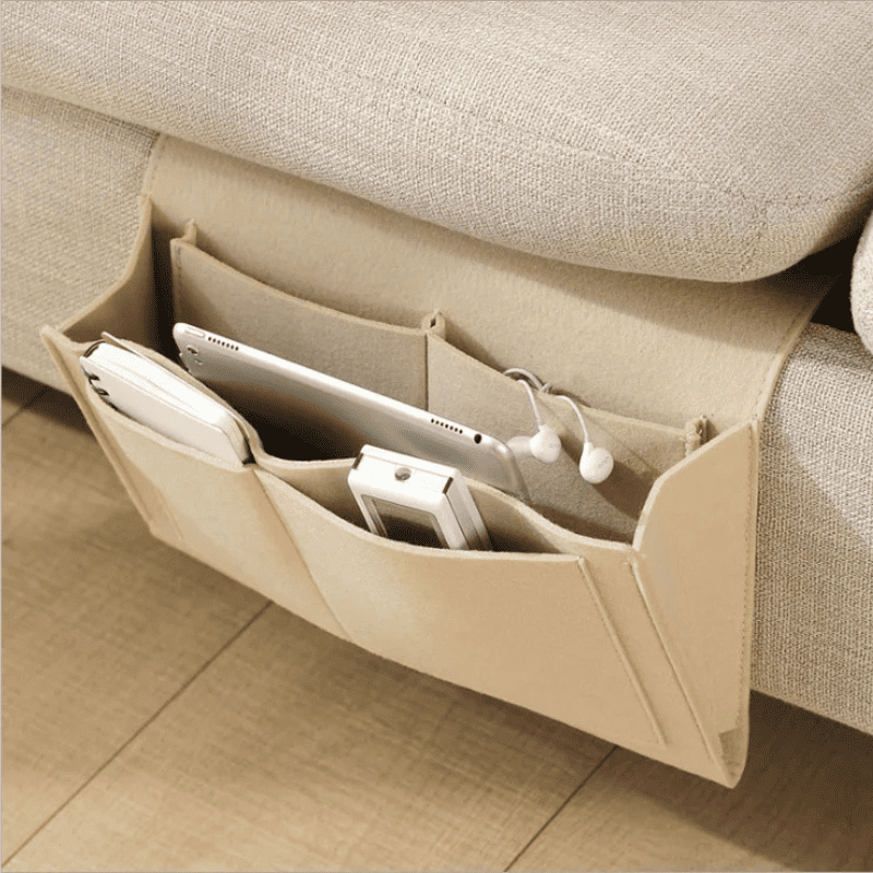 Organizador Lateral Para Sofá e Cama Resistente com Bolsos