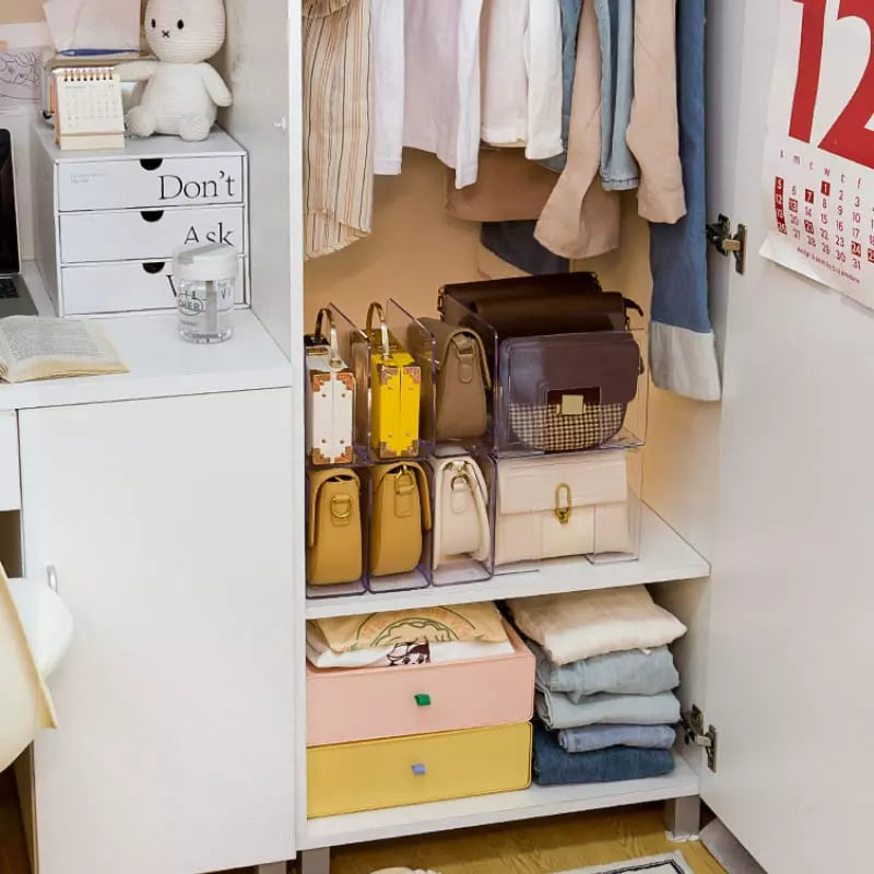 Organizador de Bolsa em Acrílico com Divisória Interna