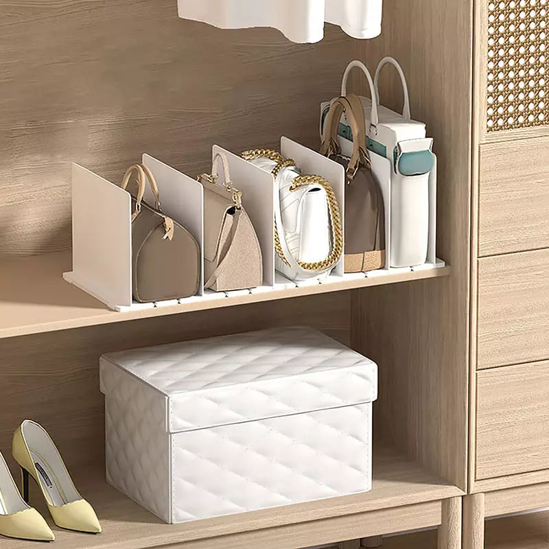 Organizador de Bolsa em Acrílico com Divisórias Retráteis