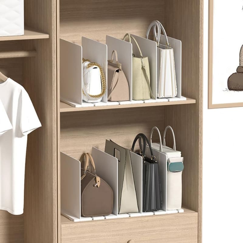 Organizador de Bolsa em Acrílico com Divisórias Retráteis