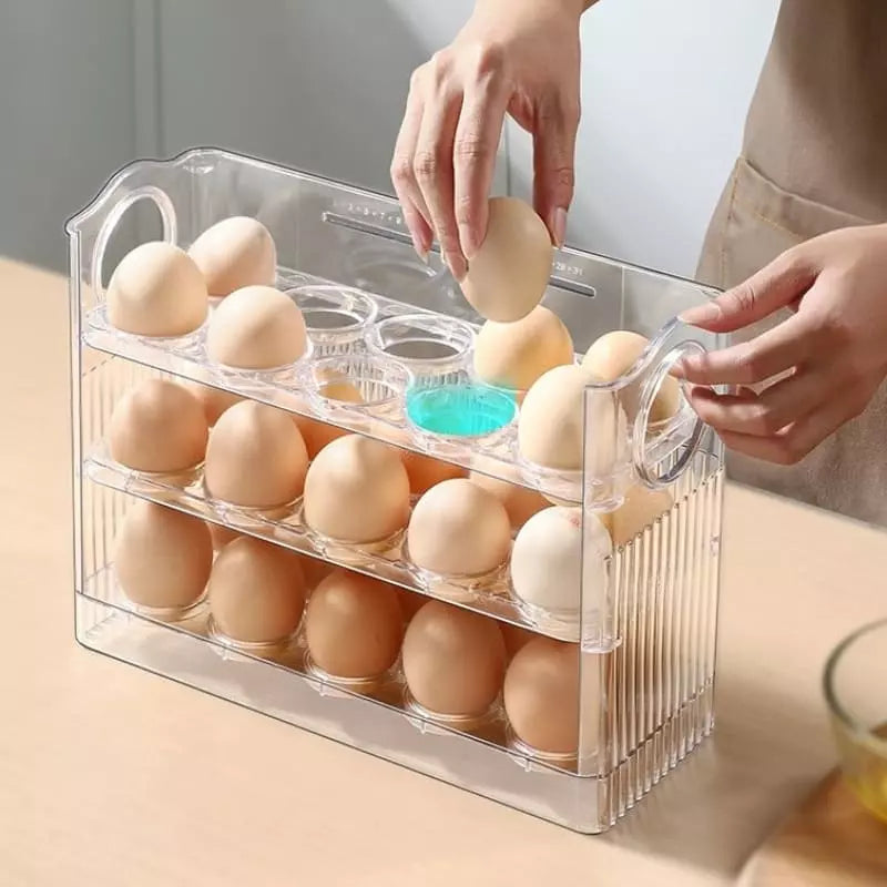 Porta-Ovos Empilhável de 3 Andares 34 Lugares Compacto