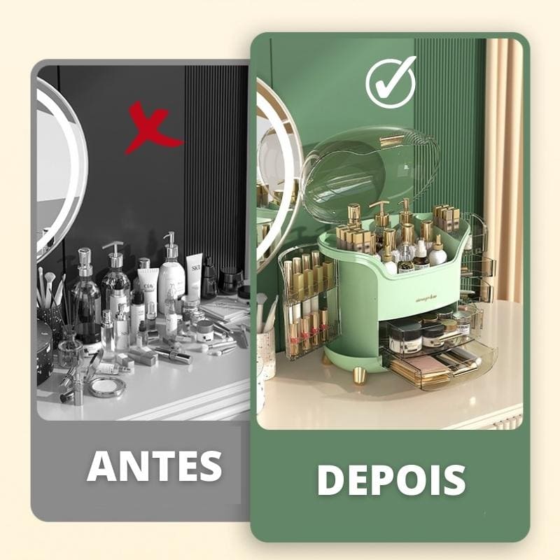 Organizador De Maquiagem Em Acrílico Multiuso Compacto