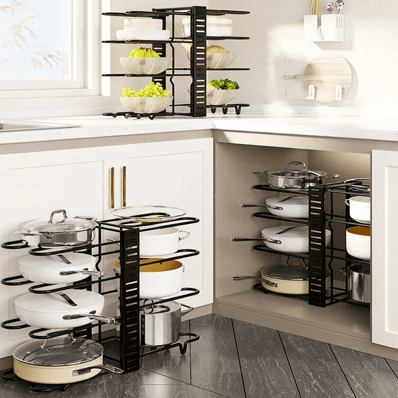 Organizador De Panelas Em Metal Sólido Com 8 Andares