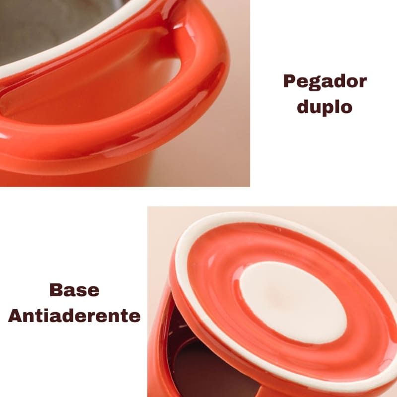 Panela de Fondue em Cerâmica para Queijo e Chocolate