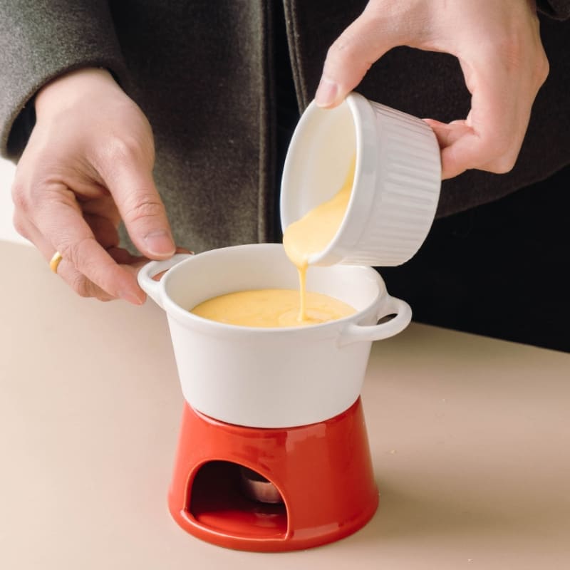 Panela de Fondue em Cerâmica para Queijo e Chocolate