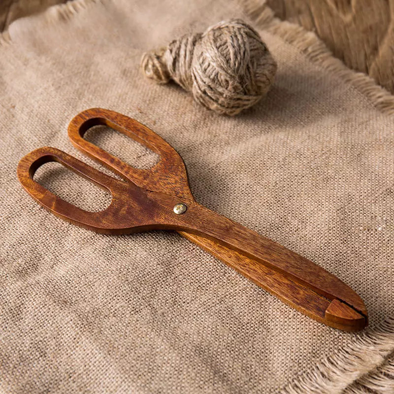 Pegador de Salada em Bambu Estilo Tesoura Moderno Durável