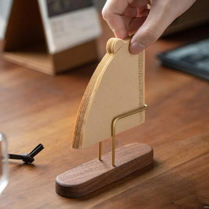 Porta-Filtro de Bambu e Madeira Elegante Compacto para Café