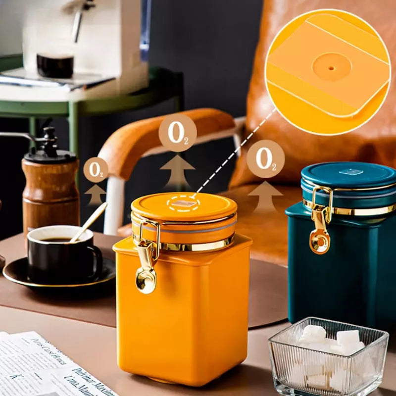 Pote Hermético em para Café Com Fecho Vedante Compacto