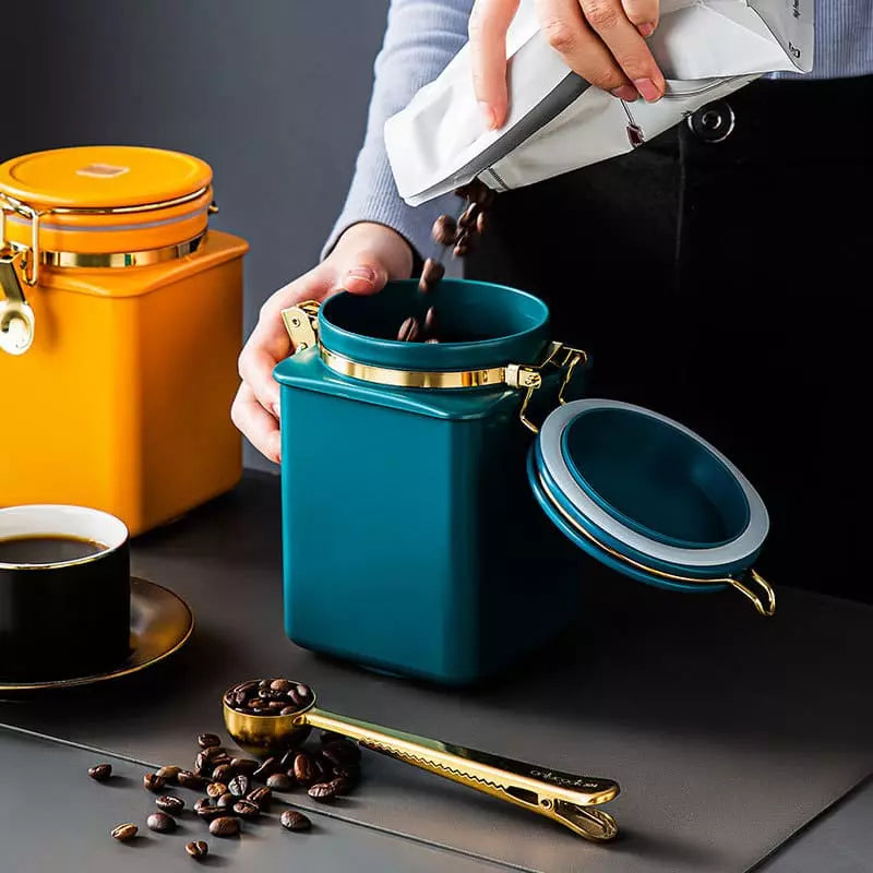 Pote Hermético em para Café Com Fecho Vedante Compacto